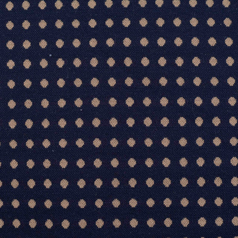 Beige Dots Interlock Knit, Poly-Viscose