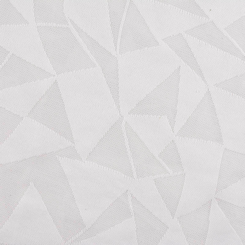 White Geometric Jacquard, Polyester, 208 gsm