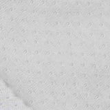 White Dot Birdseye Knit, Poly-Cotton — texture