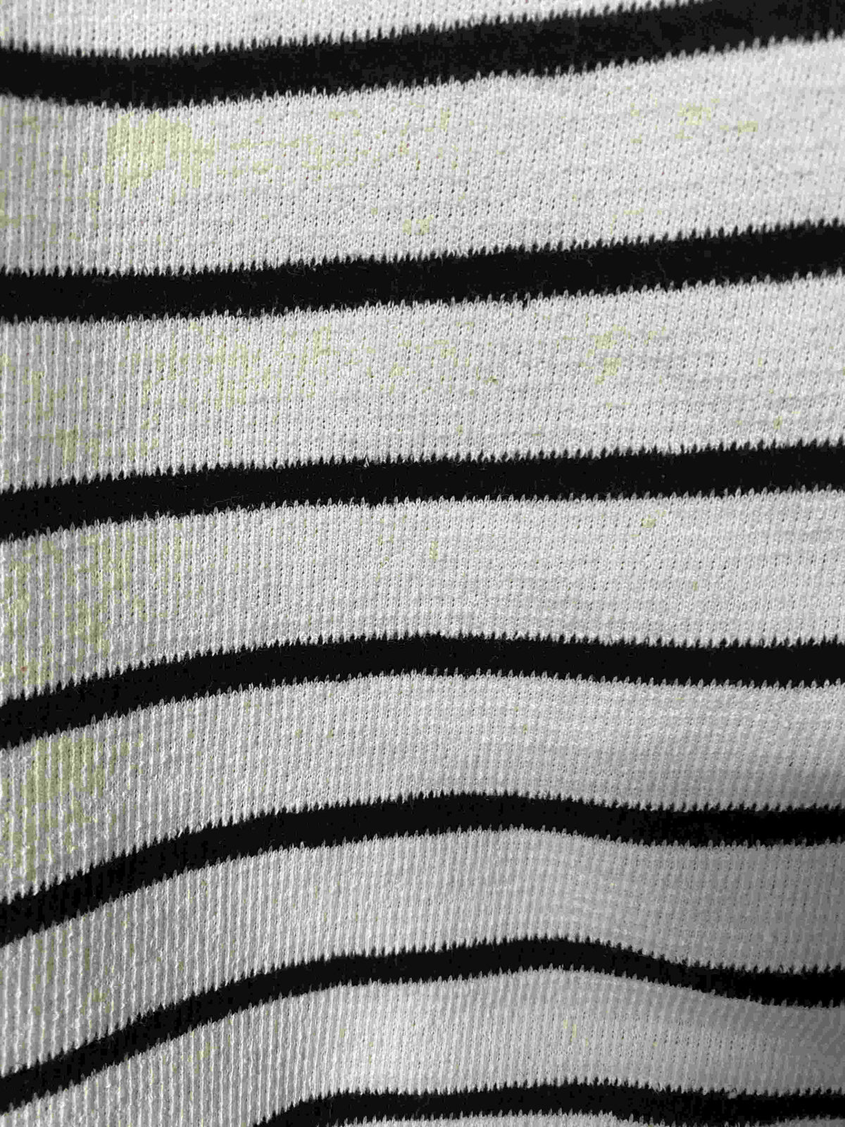 Black Horizontal-Stripe French Terry, Cotton-Poly, 228 gsm