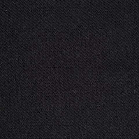 Jacquard Polyester Stretch Interlock Knit Fabric, 260 gsm, 150 cm — Black