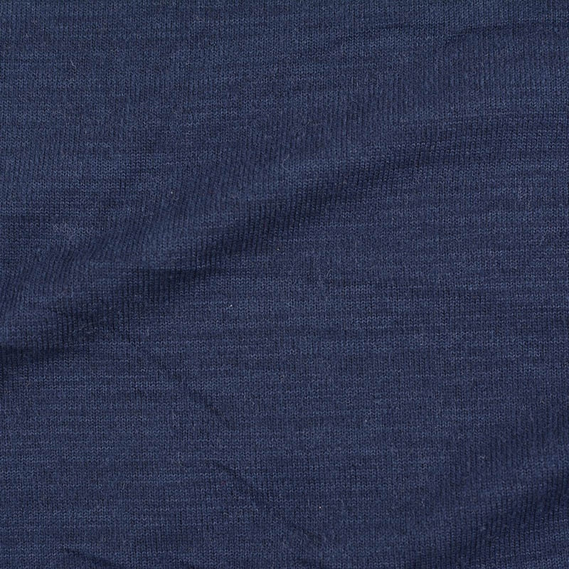 Brushed Polyester Stretch Chunky Knit Fabric, 230 gsm — Navy, ref EF-10530
