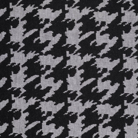 Black Houndstooth Jacquard, Viscose-Poly, 220 gsm