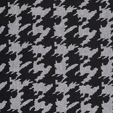 Black Houndstooth Jacquard, Viscose-Poly, 220 gsm