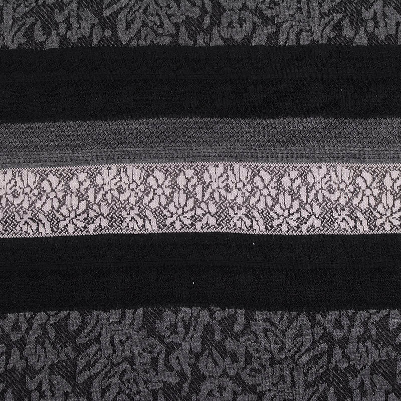 Black Horizontal-Stripe Jacquard, Poly-Viscose, 100 gsm, 160 cm, ref EF-10557