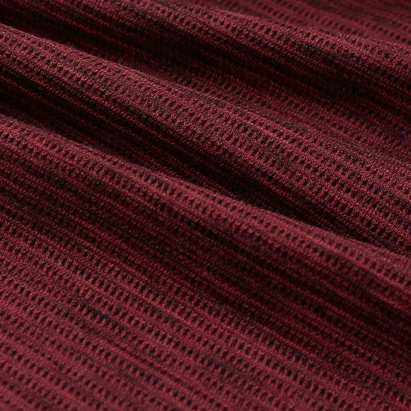 Red Marl Chunky Knit, Polyester, 190 gsm