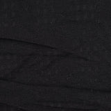 Jacquard 100% Polyester Interlock Knit Fabric, 279 gsm, 160 cm — Black