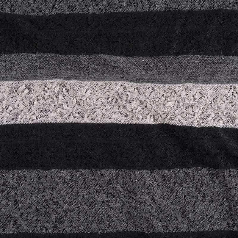 Black Horizontal-Stripe Jacquard, Poly-Viscose, 100 gsm, 160 cm, ref EF-10578