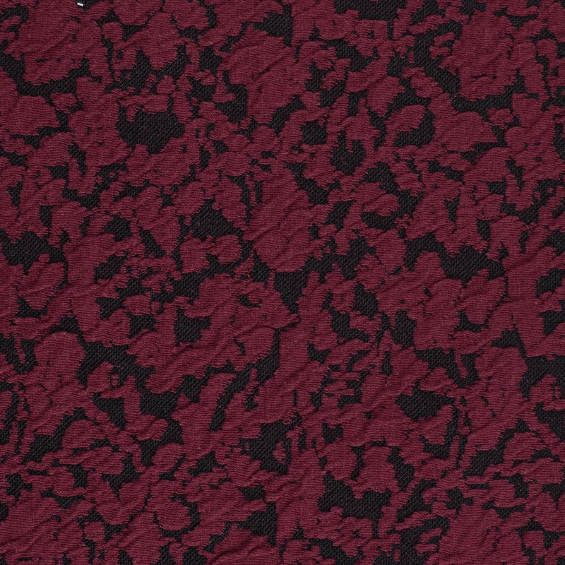 Burgundy Textured Jacquard, Poly-Cotton