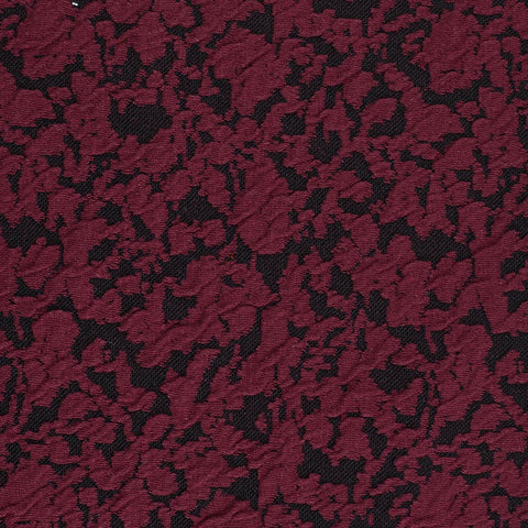 Burgundy Textured Jacquard, Poly-Cotton
