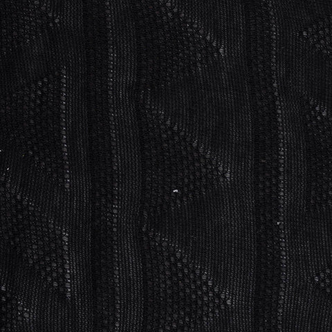 Jacquard 100% Polyester Chunky Knit Fabric, 160 gsm, 165 cm — Black