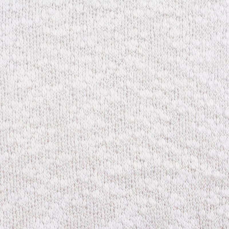 Polyester Cotton Chunky Knit Fabric, 265 gsm, 155 cm — White