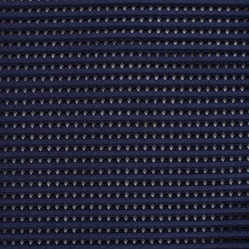 Striped 100% Polyester Mesh Fabric, 270 gsm, 160 cm — Navy
