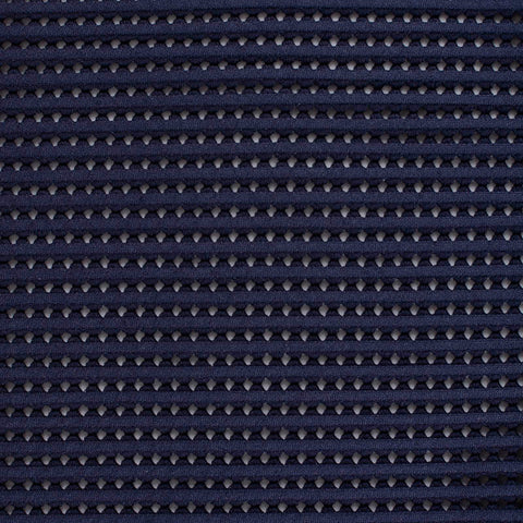 Striped 100% Polyester Mesh Fabric, 270 gsm, 160 cm — Navy