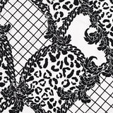 Black Leopard Ponte Knit, Viscose-Nylon — texture