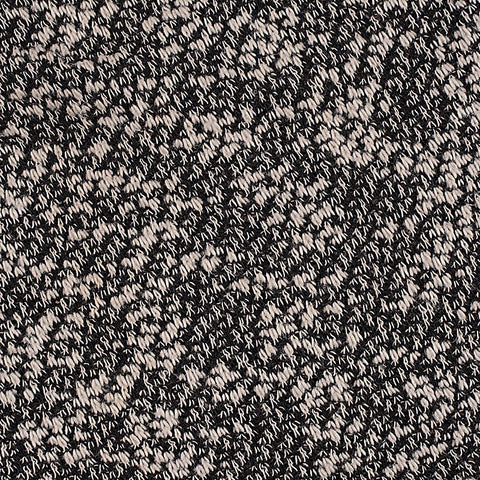 Black Geometric Chunky Knit, Cotton-Poly, 200 gsm
