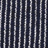 Navy Vertical-Stripe Chunky Knit, Poly-Cotton — texture
