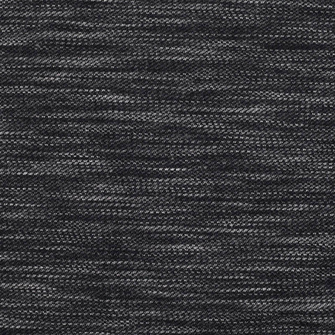 Dark Grey Heathered-Marl Interlock Knit, Polyester, 360 gsm