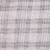 Grey Plaid Jersey Knit, Viscose-Poly