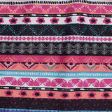 Purple Floral Knit, Polyester — texture