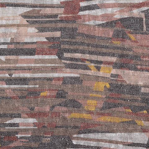 Brown Lines Chunky Knit, Poly-Viscose