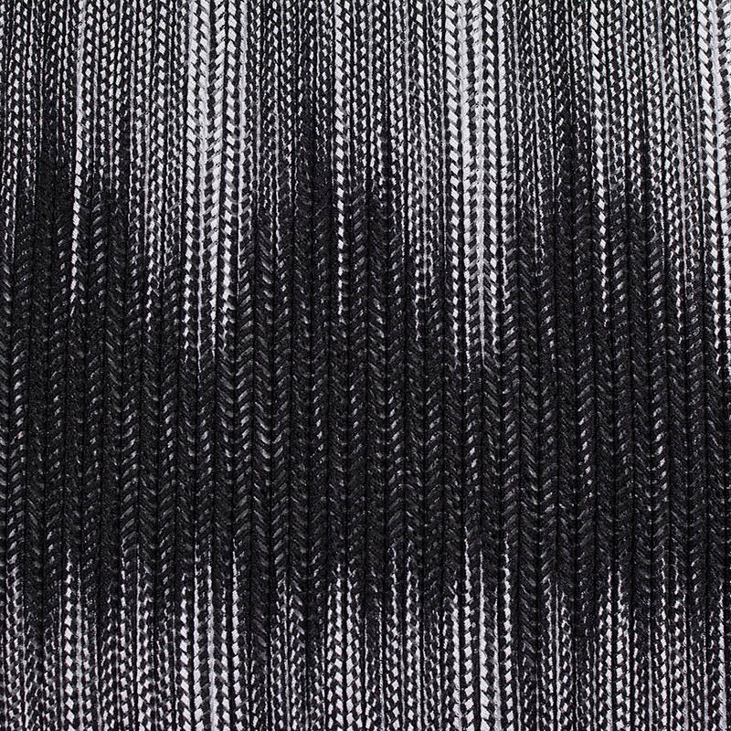 Black Vertical-Chevron Knit, Nylon-Spandex