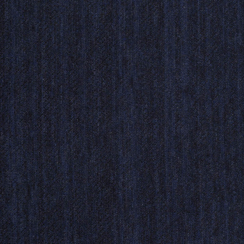 Dark Blue Marl French Terry, Cotton-Poly, 290 gsm