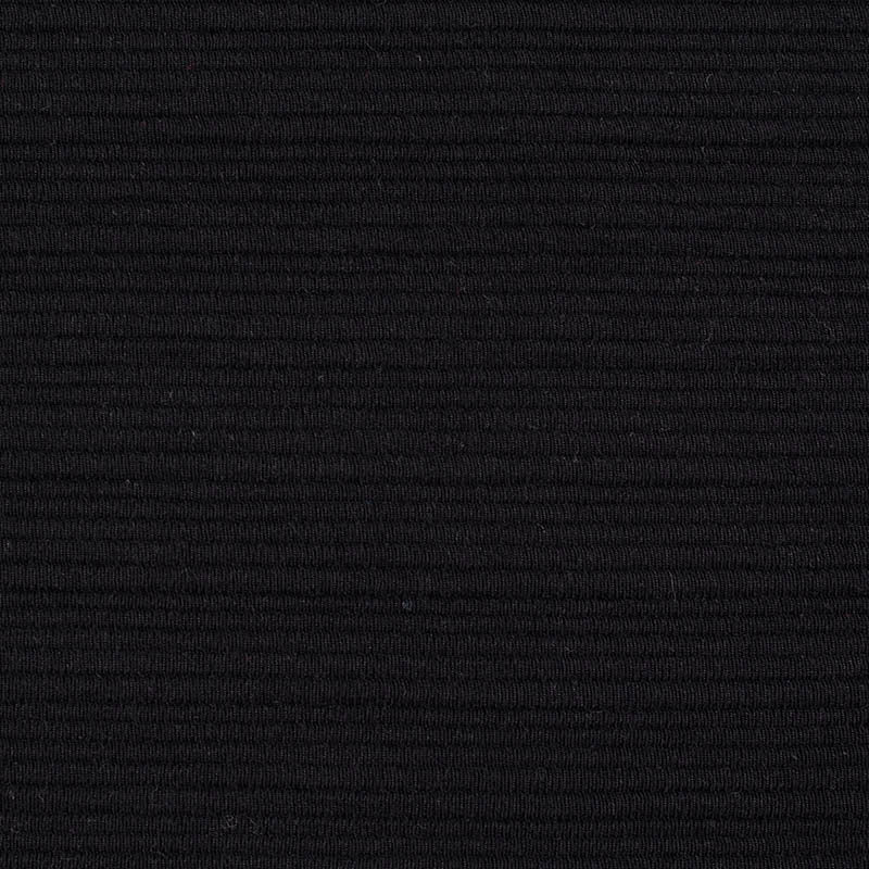 Polyester Stretch Knit Fabric, 340 gsm, 155 cm — Black, ref EF-10746
