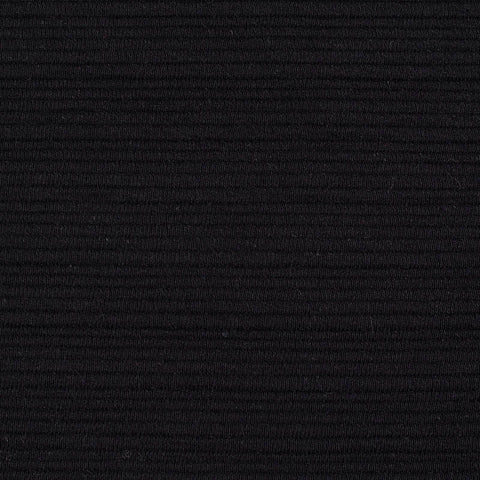 Polyester Stretch Knit Fabric, 340 gsm, 155 cm — Black, ref EF-10746