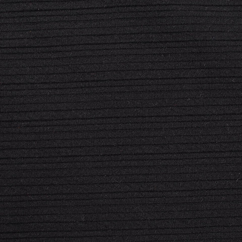 Yarn-Dyed Polyester Stretch Knit Fabric, 340 gsm, 150 cm — Black, ref EF-10751