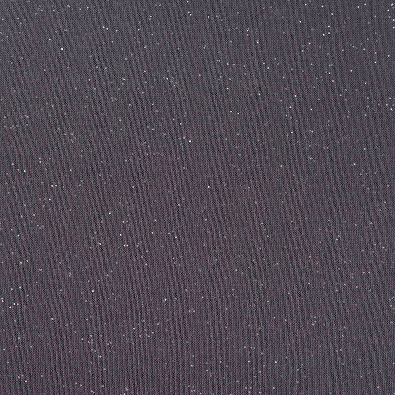 Dark Grey Sparkle French Terry, Cotton-Poly
