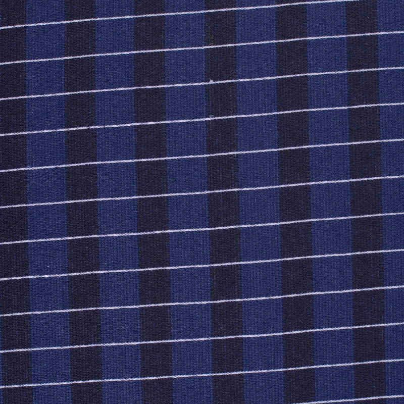 Jacquard Polyester Viscose Stretch Interlock Knit Fabric, 290 gsm, 155 cm — Navy