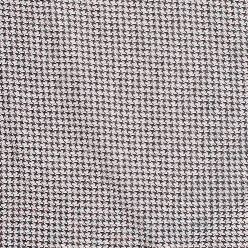 Black Houndstooth Jersey Knit, Cotton-Poly, 160 gsm