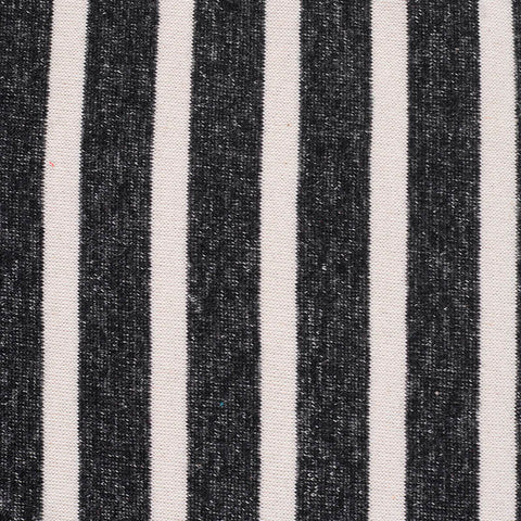 Black Stripes French Terry, Cotton