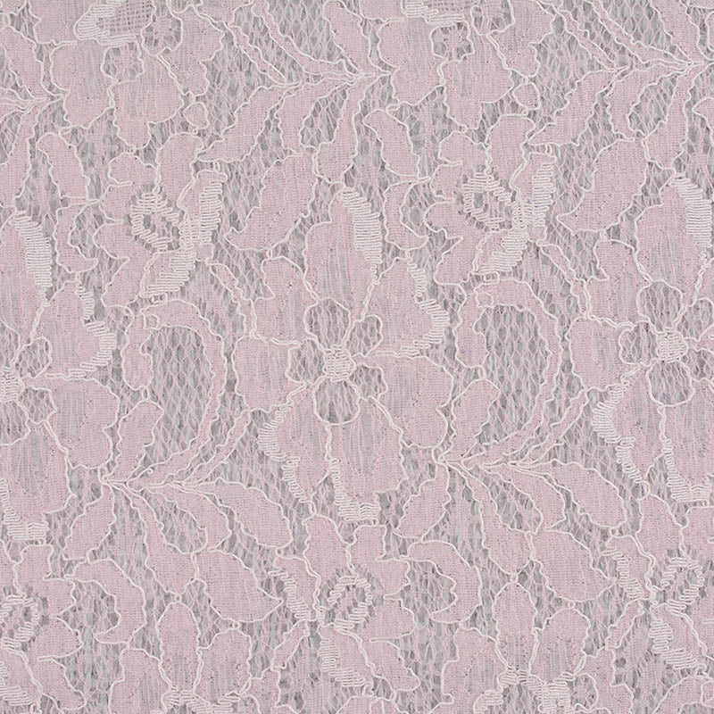 Pink Floral Lace, Nylon, 249 gsm