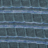 Dark Blue Wavy-Line Chunky Knit, Cotton-Poly — texture