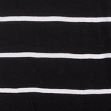 Black Horizontal-Stripe Jersey Knit, Viscose