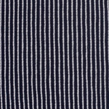 Navy Vertical-Stripe Rib Knit, Poly-Cotton