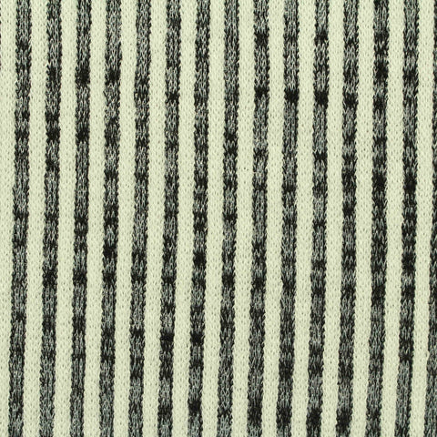 Cream Stripe Chunky Knit, Viscose-Poly