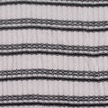Light Grey Horizontal-Stripe Rib Knit, Poly-Viscose, 190 gsm