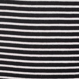 Black Horizontal-Stripe Jersey Knit, Viscose