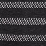 Black Horizontal-Stripe Chunky Knit, Poly-Metallic