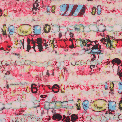 Pink Abstract Knit, Polyester, 165 gsm