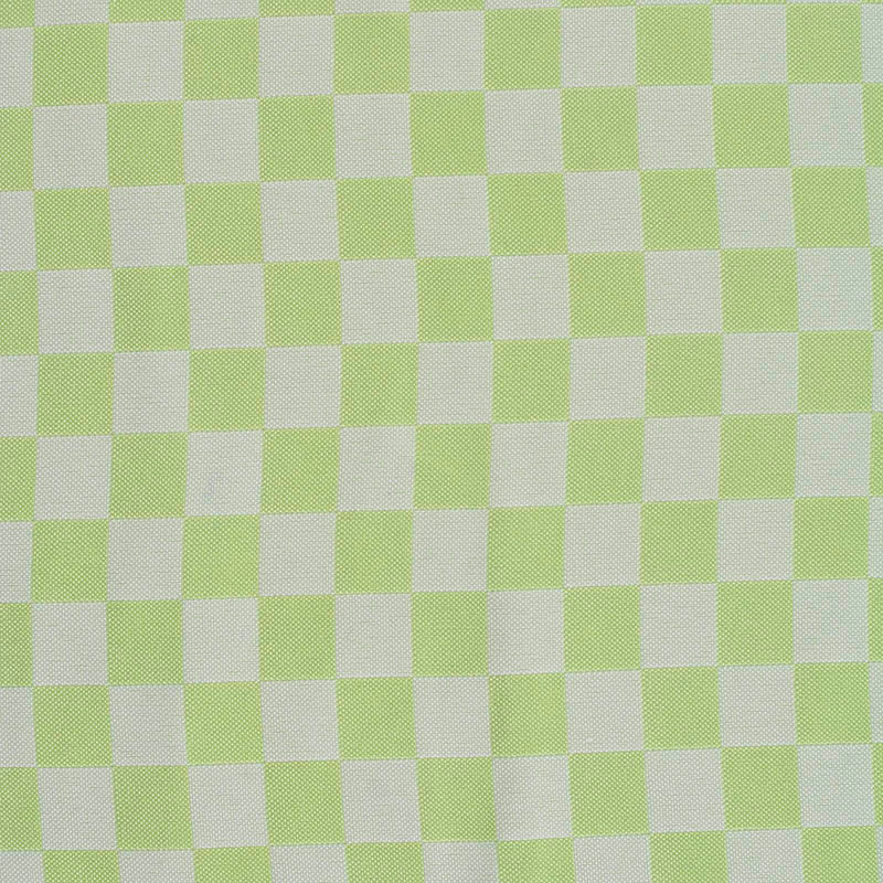 Light Green Check Jacquard, Polyester, 134 gsm