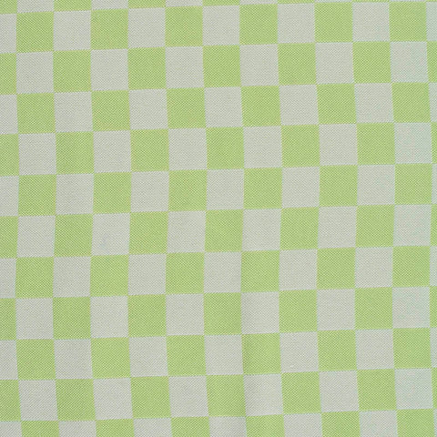 Light Green Check Jacquard, Polyester, 134 gsm