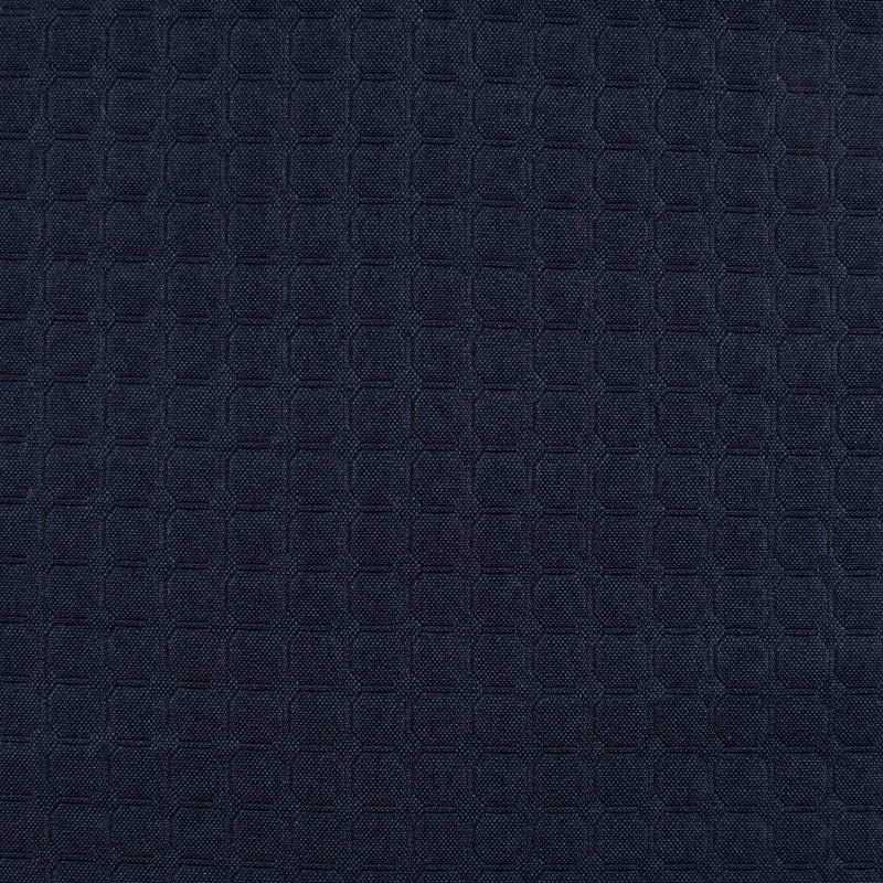 Navy Tone-on-Tone Square Jacquard, Polyester