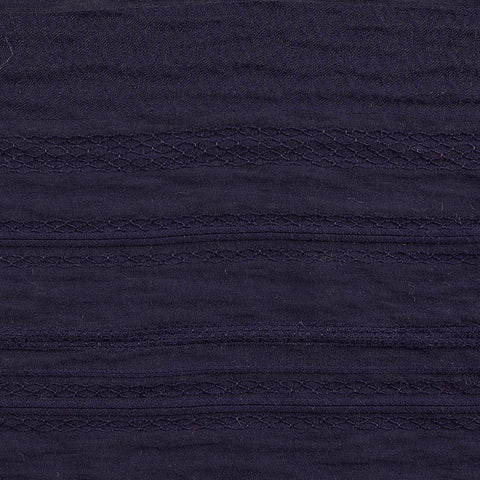 Navy Bands Jacquard, Viscose-Nylon