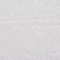 White Tone-on-Tone Floral Jacquard, Poly-Cotton