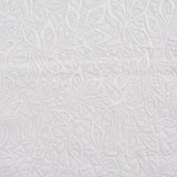 White Tone-on-Tone Floral Jacquard, Poly-Cotton