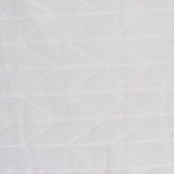 White Geometric-Chevron Jacquard, Poly-Cotton — texture